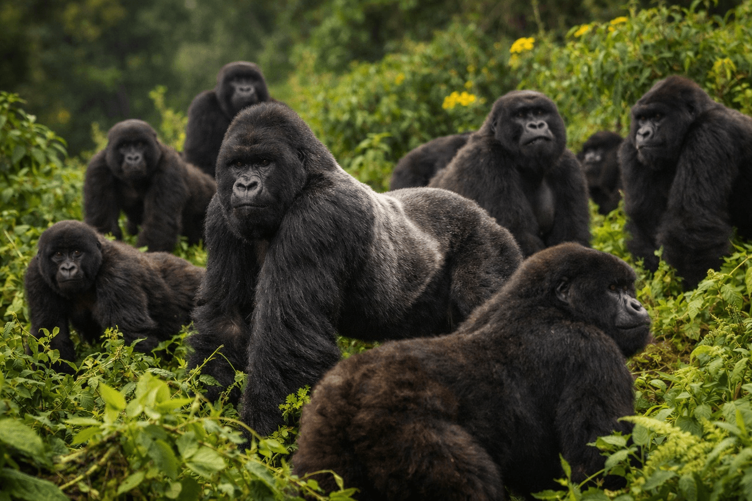 Image showing gorillas, taken from Bwindi Impenetrable national park