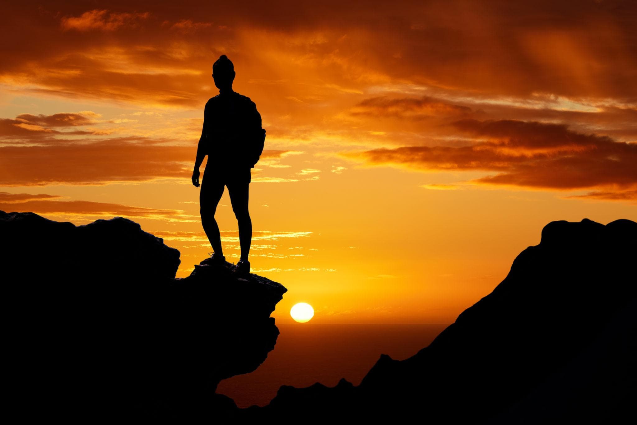 Hiker on Mount Elgon trail